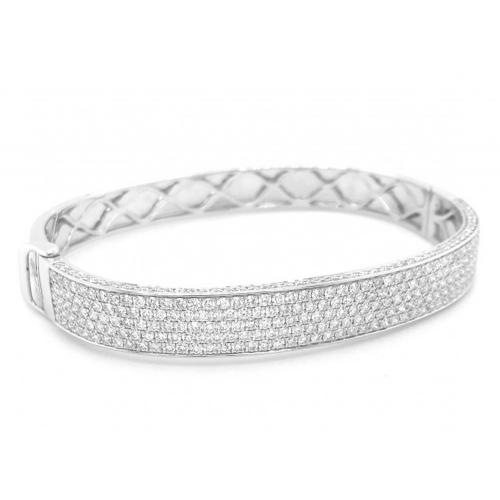 5 Ct. T.w. Diamond Bangle - Ovani® In 18Kt White Gold