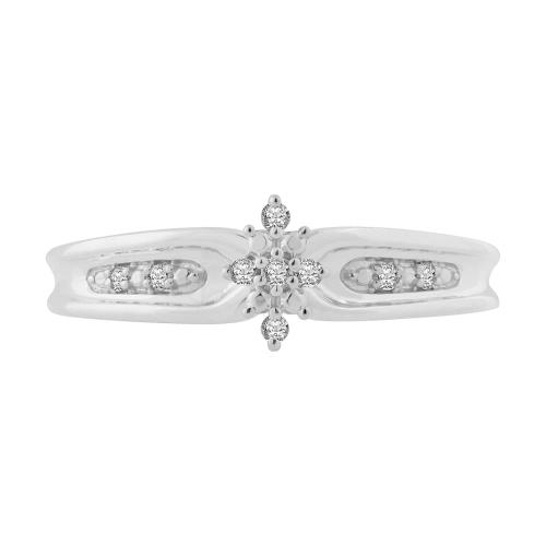 0.1 Ct. T.w. Diamond Trio Bridal Ring Set In 10Kt White Gold