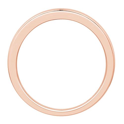 0.1 Ct. T.w. Diamond Round Milgrain Wedding Band In 14k Rose Gold