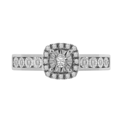0.38 Ct. T.w. Diamond Trio Bridal Ring Set In 14Kt White Gold