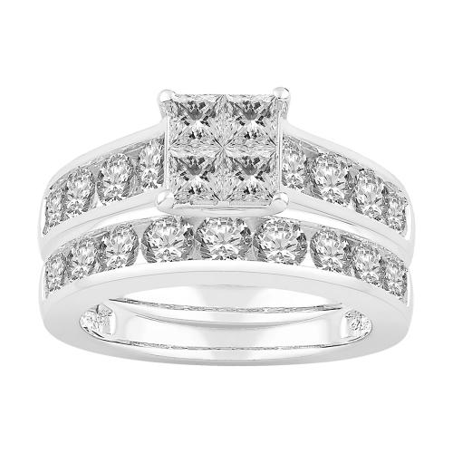 1.00CT. T.W. DIAMOND ENDLESS LOVE STORY QUAD BRIDAL SET IN 14K GOLD