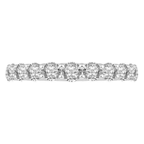 Ovani® Diamonds 11-stone RBC Prong-set Wedding Band - 0.10 Ct. T.w. in 18K White Gold