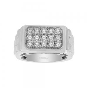 1 Ct. T.w. Diamond Men Engagement Ring In 14Kt White Gold