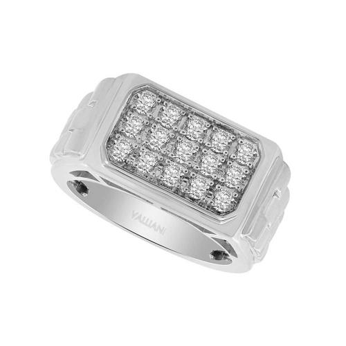 1 Ct. T.w. Diamond Men Engagement Ring In 14Kt White Gold