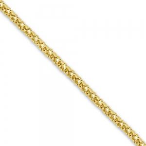 24 inch Popcorn Chain Necklace In 14Kt Yellow Gold
