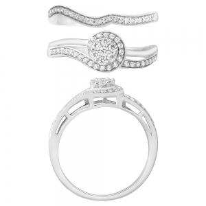 0.4 CT. T.W. Diamond Bridal Set In 10K Gold