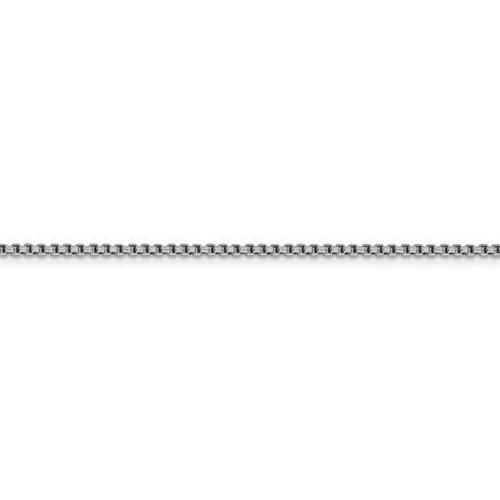 22 inch Solid Box Chain Necklace In 14Kt White Gold