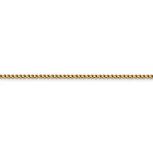 24 inch Solid Box Chain Necklace In 14Kt Yellow Gold