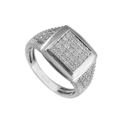 Ultimate Value® Clustered Square Top Men's Diamond Statement Ring - 1 Ct. T.w. in 10K White Gold