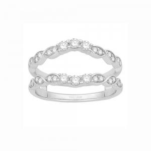 1/2 Ct. T.w. Diamond Wedding Ring Enhancer In 14Kt White Gold