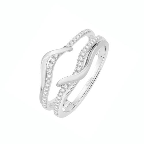1/4 Ct. T.w. Diamond Wedding Ring Enhancer In 14Kt White Gold