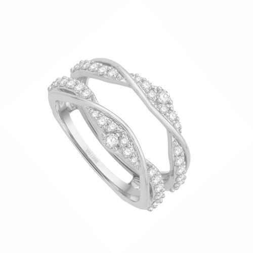 3/4 Ct. T.w. Diamond Wedding Ring Enhancer In 14Kt White Gold