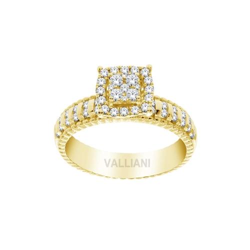 1 Ct. T.w. Diamond Trio Bridal Ring Set In 14Kt Yellow Gold