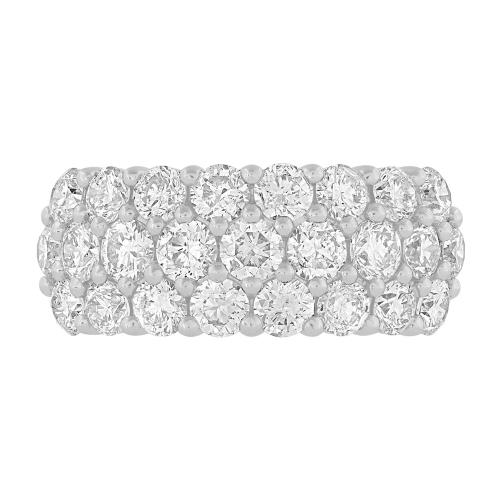 Diani® 3-row Wide Fashion Band - 3 Ct. T.w. in 14K White Gold