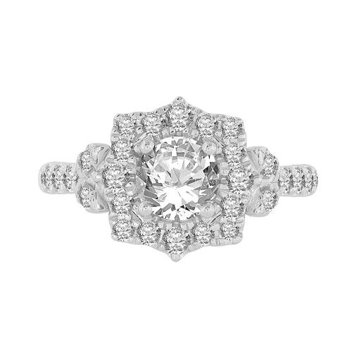 Novello Lab-grown Diamonds Sidestone Ring 1.50 Ct. T.w. in 14K White Gold
