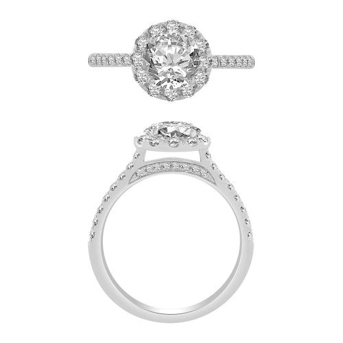 Ovani® Diamond Bridal Ring 1.16 Ct. T.w. in 18K White Gold
