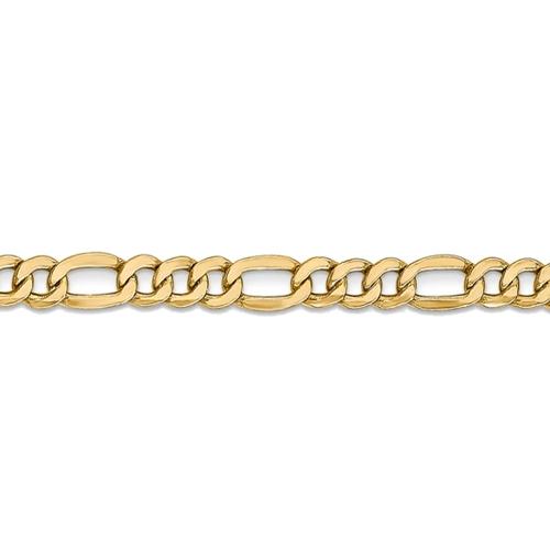 24 inch 10 mm Solid Figaro Chain Necklace In 14Kt Yellow Gold