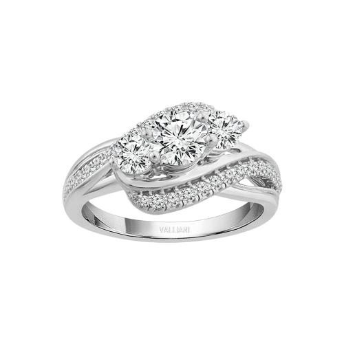 Diani® 3-stone Engagement Ring - 1 Ct. T.w. in 14K White Gold