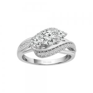 Diani® 3-stone Engagement Ring - 1 Ct. T.w. in 14K White Gold