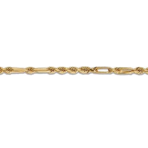 18 inch 4 mm Milano Rope Chain Necklace In 14Kt Yellow Gold