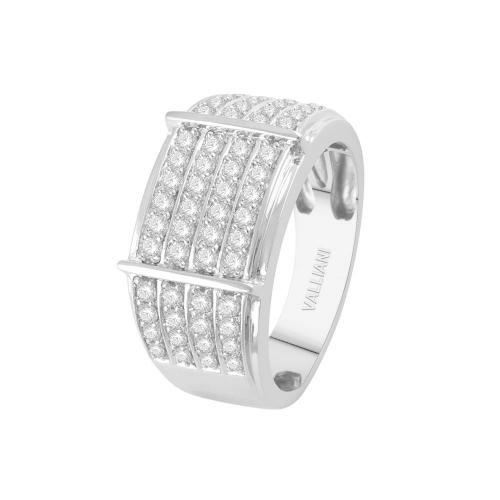 Ultimate Value® 5-row Channel Bar Men's Diamond Ring - 1 Ct. T.w. in 10K White Gold