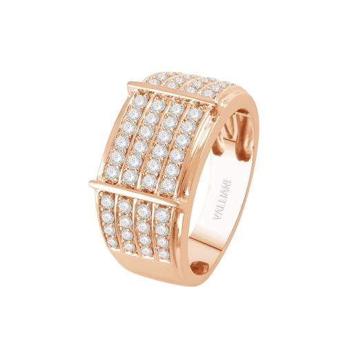 Ultimate Value® 5-row Channel Bar Men's Diamond Ring - 1 Ct. T.w. in 10K Rose Gold