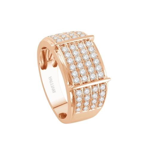 Ultimate Value® 5-row Channel Bar Men's Diamond Ring - 1 Ct. T.w. in 10K Rose Gold