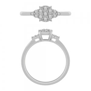 Novello Lab-grown Diamonds Promise Ring 0.25 Ct. T.w. in 10K White Gold