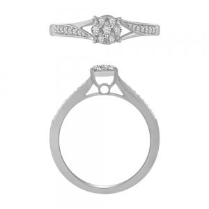 Novello Lab-grown Diamonds Promise Ring 0.25 Ct. T.w. in 10K White Gold
