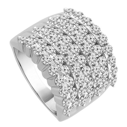 Diani® 7-row Wide Fashion Band - 3 Ct. T.w. in 14K White Gold