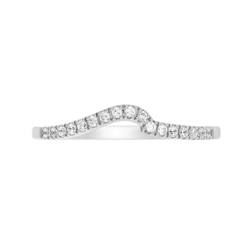 Diani® Solitaire with Curved Bridal Ring Set - 0.76 Ct. T.w. in 14K White Gold