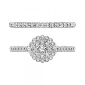 Novello Lab-grown Diamonds Bridal Set 0.75 Ct. T.w. in 14K White Gold