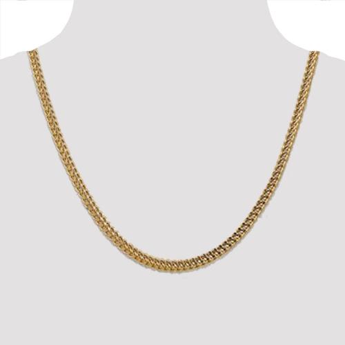28 inch 5 mm Franco Chain Necklace In 14Kt Yellow Gold