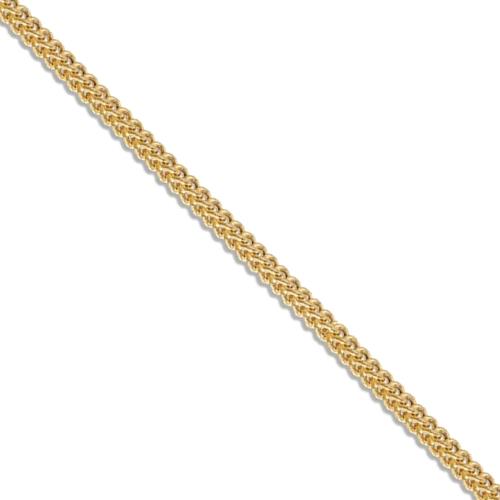 28 inch 5 mm Franco Chain Necklace In 14Kt Yellow Gold