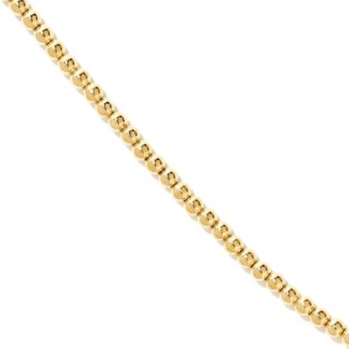 16 inch 2 mm Beads Chain Necklace In 14Kt Yellow Gold