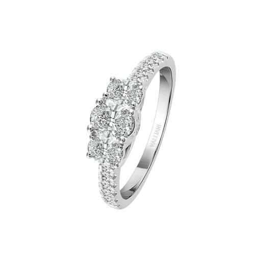 Diani® 6-stone Engagement Ring - 1 Ct. T.w. in 14K White Gold