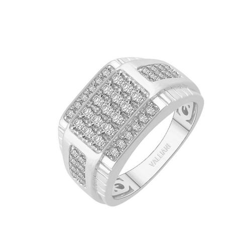 Ultimate Value® Men's 5-row Pave with Shoulder Accents Diamond Statement Ring - 1 Ct. T.w. in 10K White Gold