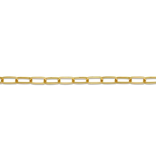 16 inch 3 mm Paper Clip Chain Necklace In 14Kt Yellow Gold