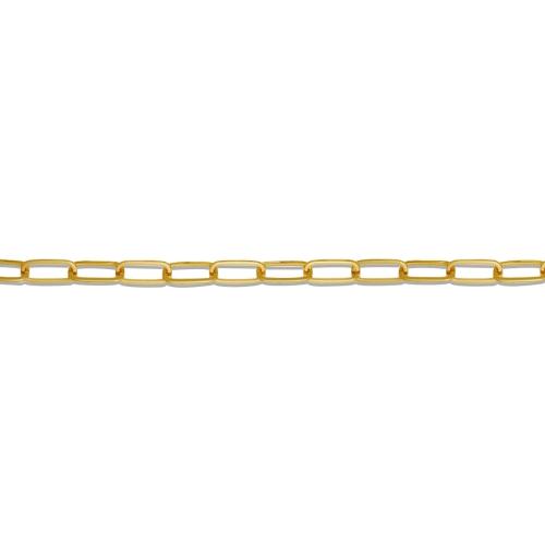 18 inch 2 mm Paper Clip Chain Necklace In 14Kt Yellow Gold