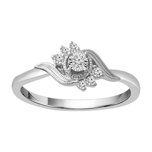 0.08 Ct. T.w. Diamond Promise Ring In 10Kt White Gold