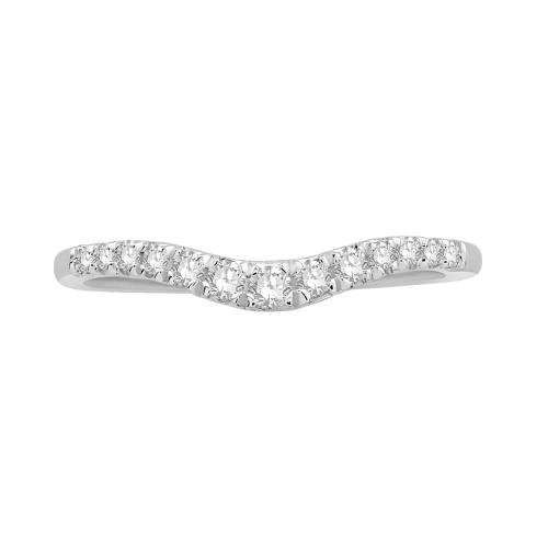 1/4 Ct. T.w. Diamond Wedding Ring Enhancer In 14Kt White Gold