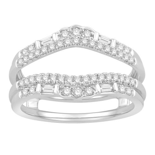 1/2 Ct. T.w. Diamond Wedding Ring Enhancer In 14Kt White Gold