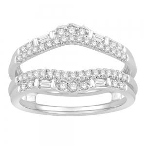 1/2 Ct. T.w. Diamond Wedding Ring Enhancer In 14Kt White Gold