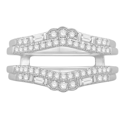 1/2 Ct. T.w. Diamond Wedding Ring Enhancer In 14Kt White Gold