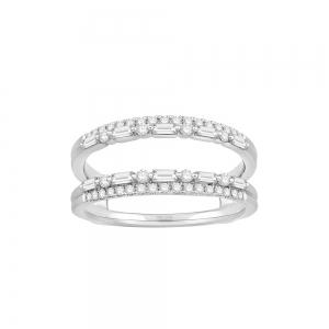 1/2 Ct. T.w. Diamond Wedding Ring Enhancer In 14Kt White Gold