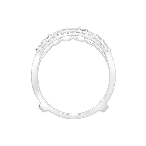 1/2 Ct. T.w. Diamond Wedding Ring Enhancer In 14Kt White Gold