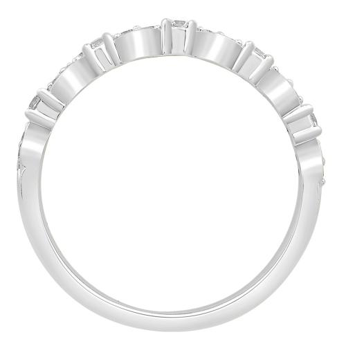 1/2 Ct. T.w. Diamond Wedding Ring Enhancer In 14Kt White Gold