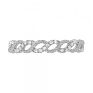 Novello Lab-grown Diamonds Infinity Band 0.10 Ct. T.w. in 14K White Gold