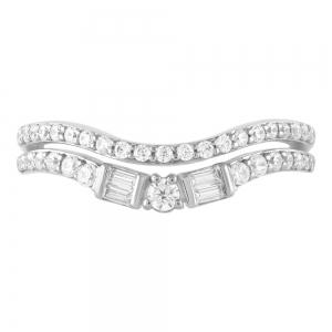 Diani® 2-row Wedding Ring Enhancer - 0.40 Ct. T.w. in 14K White Gold