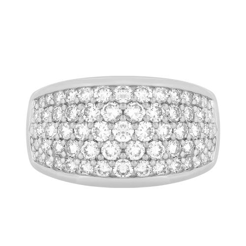 Diani® Wide Pave Gents Fashion Band - 2 Ct. T.w. in 14K White Gold